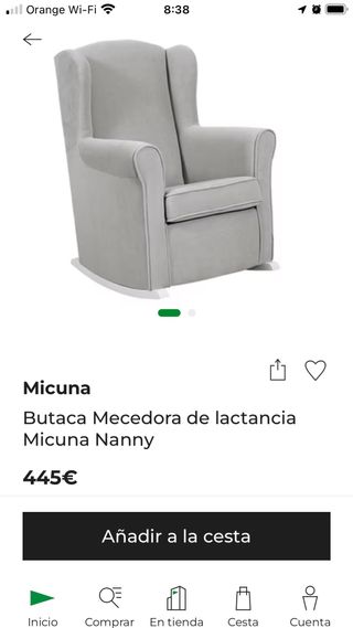 Butaca sillón mecedora de lactancia