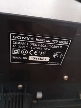 Equipo sony 150w musica