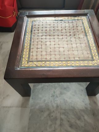 mesa rústica de madera maciza 