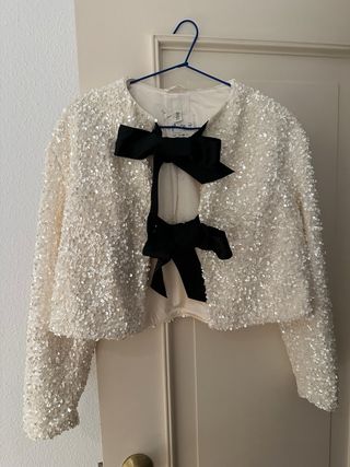 Chaqueta Lentejuelas Lazos hm