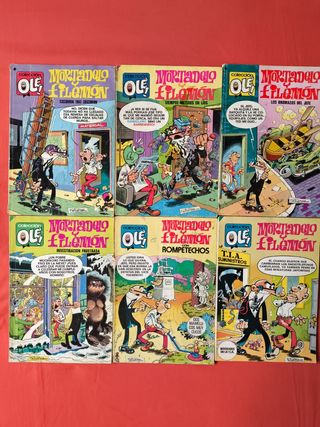 6 ANTIGUOS COMIC MORTADELO Y FILEMÓN AÑO 1980
