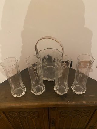 Servizio bicchieri in cristallo e acciaio