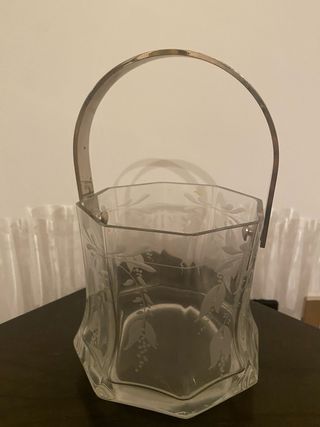 Servizio bicchieri in cristallo e acciaio