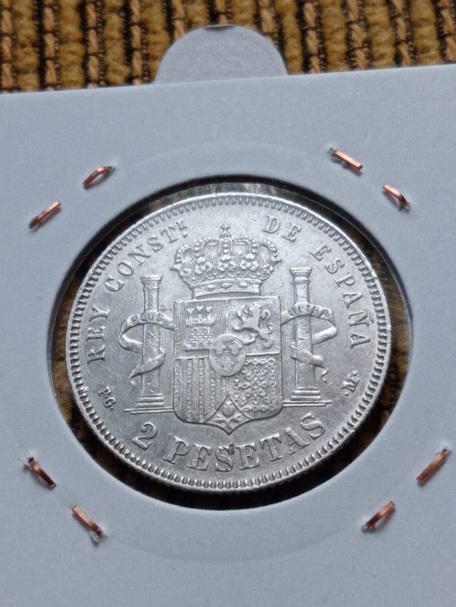 2 pts Alfonso xiii 1892 plata.