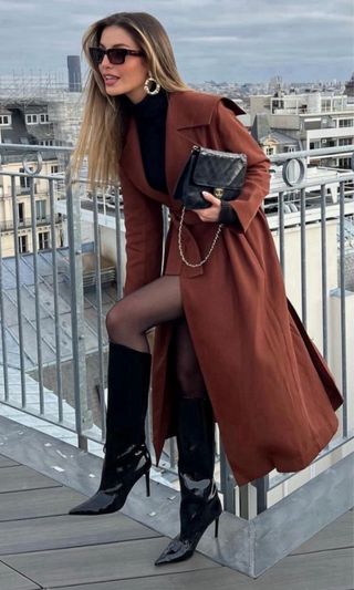 Botas altas vinilo charol 