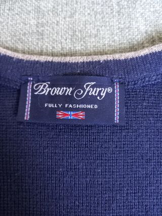 Chaleco azul de Brown Jury