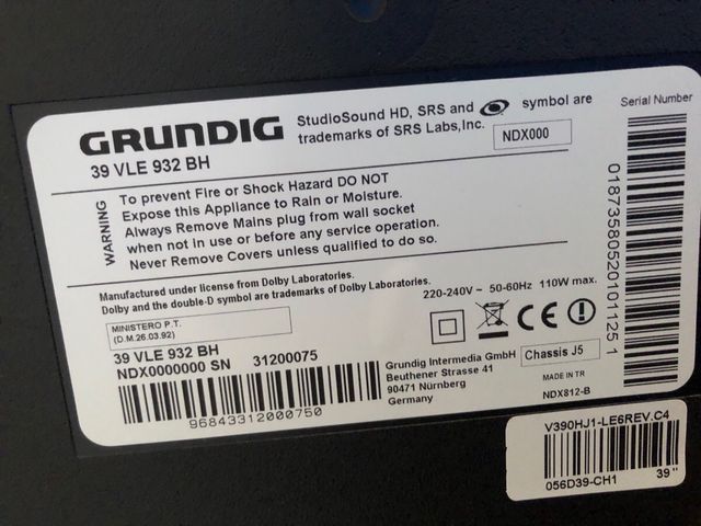 TV Grundig LED 39 pulgadas