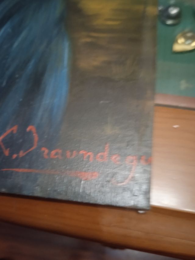 Oleo original Virgen sobre tabla