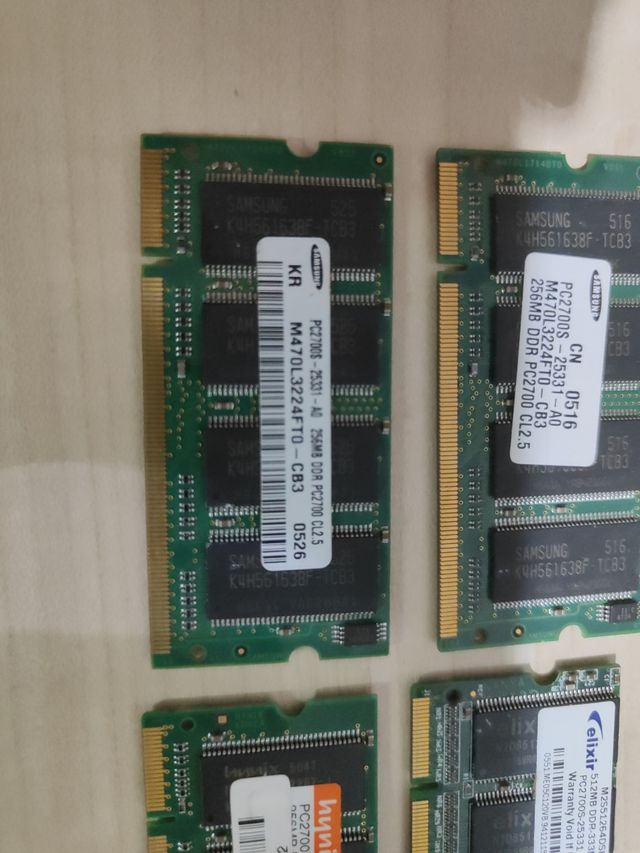 Modulos ram portatil ddr pc2700