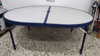 Mesa Camping Crespo AL-352 Azul Ovalada