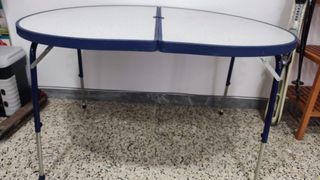 Mesa Camping Crespo AL-352 Azul Ovalada