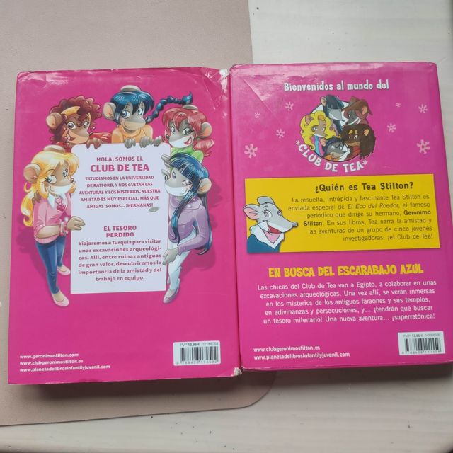 Tres libros de la colección Tea Stilton.