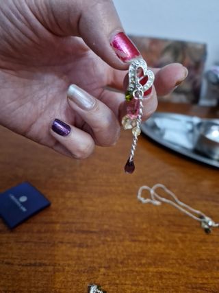 Colgante y pendientes  plata