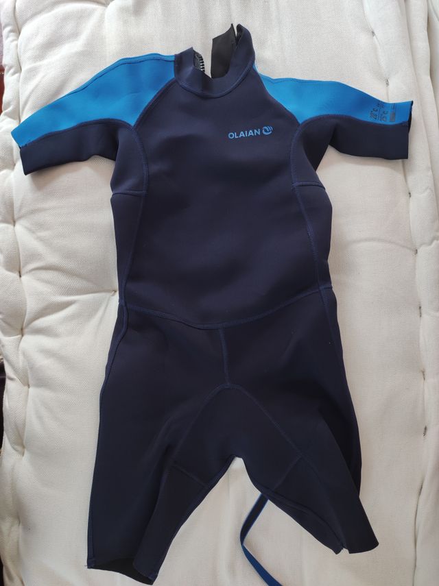 Neopreno corto surf niños 10 años azul 1,5mm