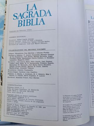 La Sagrada Biblia. 6 tomos