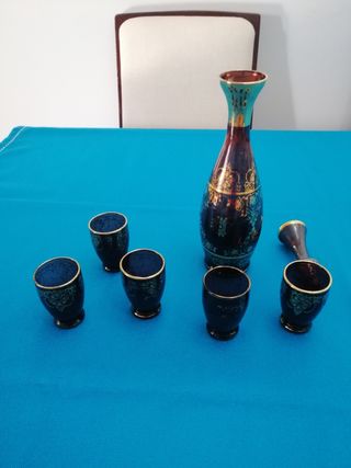 Gioco di liquore in cristallo di Murano