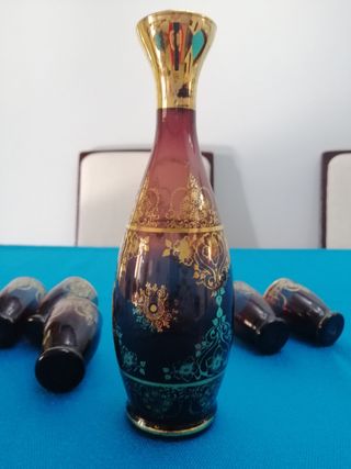 Gioco di liquore in cristallo di Murano