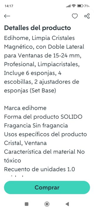 Limpia cristales magnético