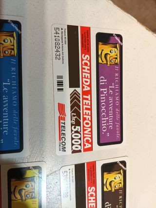 Schede telefoniche nuove serie pinocchio