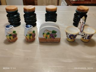 Especiero y servilleteros antiguos