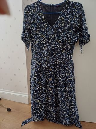 Vestido azul estampado Salsa