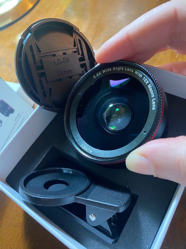 Lente macro gran angular Aukey para smartphone