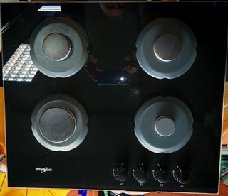 Placa 4 fuegos cristal gas Whirlpool