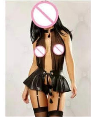 Lencería SEXY con lliguero látex y gasa NEW