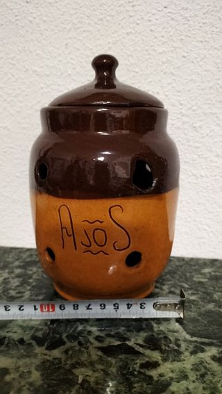 Recipiente cerámica para ajos
