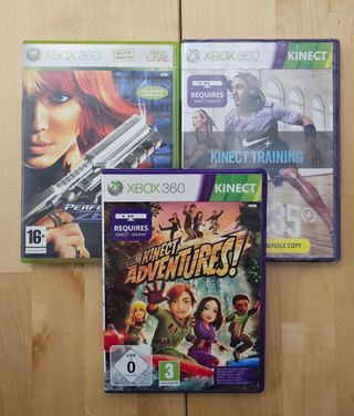 Xbox 360 slim con kinect y 3 juegos