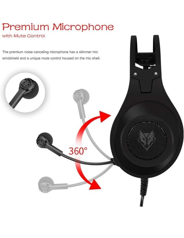 Auscultadores Gaming Com Microfone