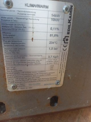 Stufa caldaia a legna