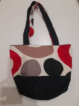 Bolso de tela multicolor estivo retro'