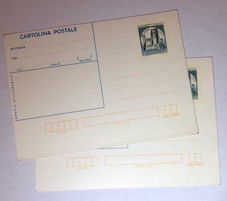 Lotto numero 2 cartoline postali