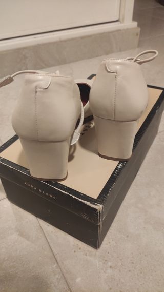 Zapatos fiesta beige