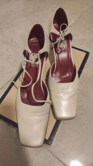 Zapatos fiesta beige