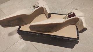 Zapatos fiesta beige