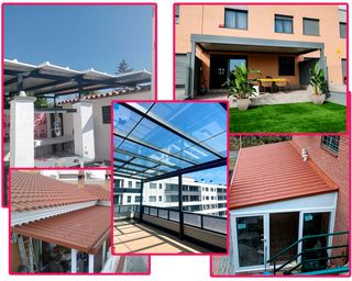 Techos, cubiertas, pérgolas, porches