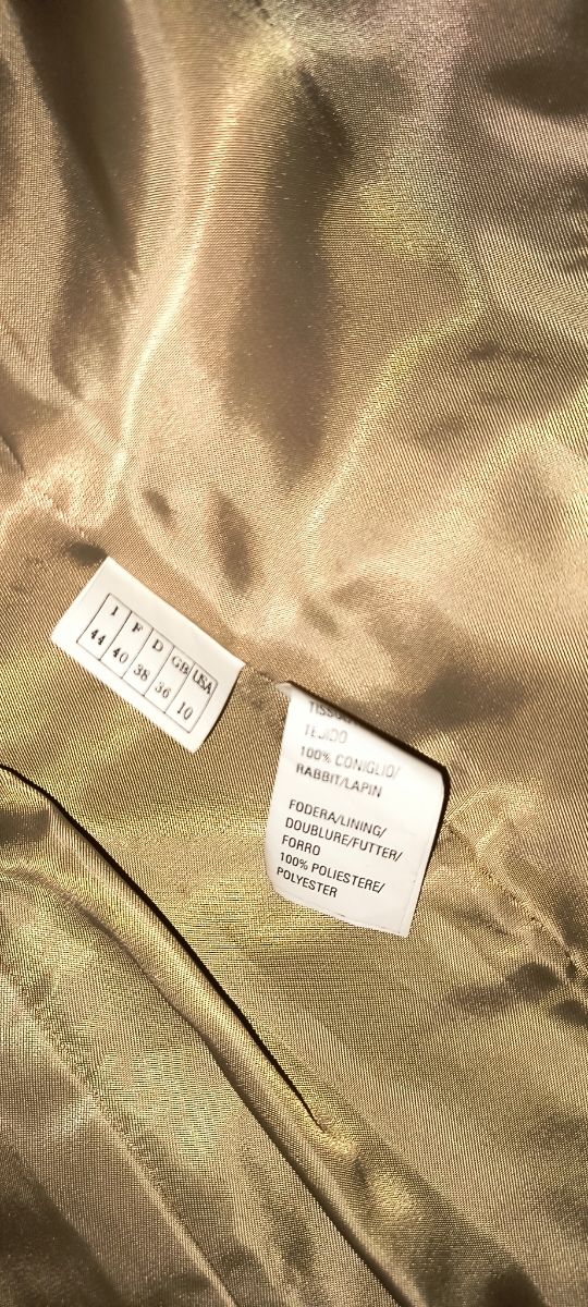 Cappotto in pelle tg 44