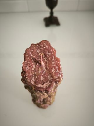 Castiçal e vela vintage