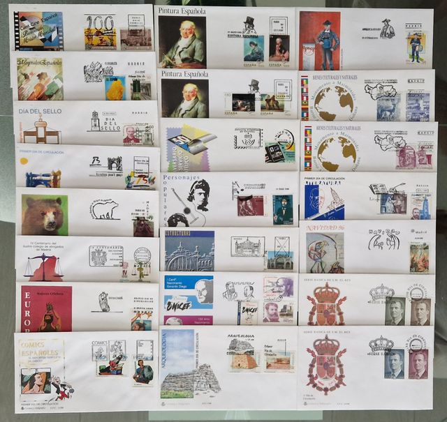 Sobres de Primer Dia sellos año 1996 completo