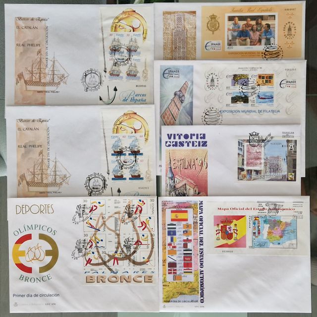 Sobres de Primer Dia sellos año 1996 completo