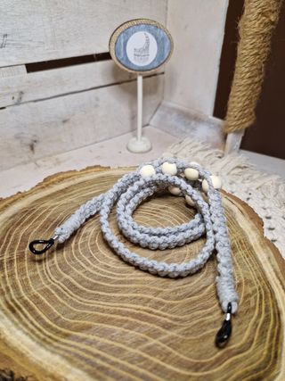 Portaocchiali macramé grigio