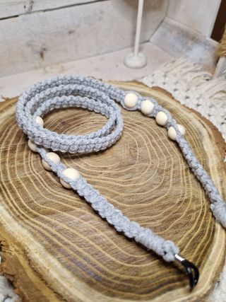 Portaocchiali macramé grigio