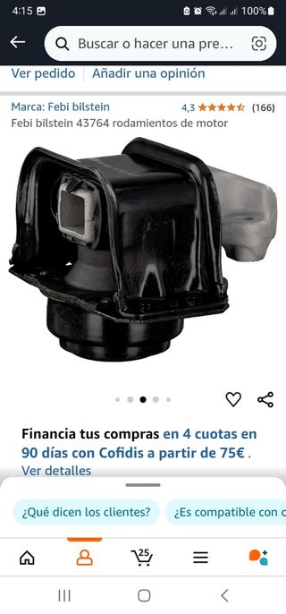 Soporte motor izquierdo peugeot partner