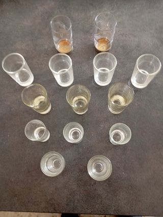 14 Bicchierini da liquore di tipo in cristallo