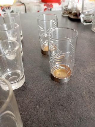 14 Bicchierini da liquore di tipo in cristallo