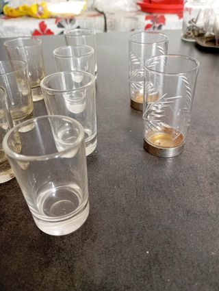 14 Bicchierini da liquore di tipo in cristallo