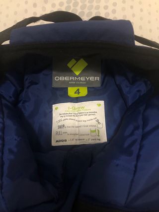 Salopette da sci 4 anni allungabile a 5 Obermeyer