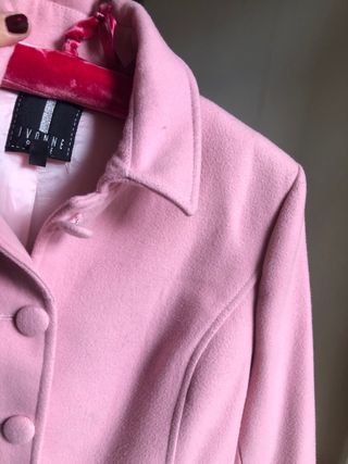 Abrigo paño rosa